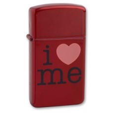 Зажигалка Zippo I Love Me, латунь с покрытием Candy Apple Red™, красный, глянцевая, 30х10x55 мм