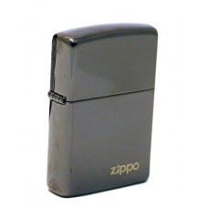 Зажигалка ZIPPO ZL Ebony, латунь с никеле-хромовым покрытием, черный, глянцевая, 36х56х12 мм