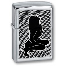 Зажигалка ZIPPO Fishnet High Polish Chrome, латунь с ник.-хром. покрыт., серебр., глянц., 36х56х12 мм