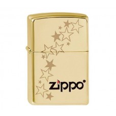 Зажигалка ZIPPO Stars, латунь с покрытием High Polish Brass, золотистый, глянцевая, 36х12x56 мм