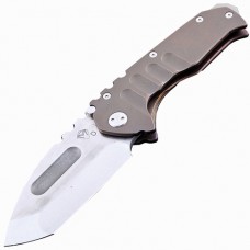 Нож складной Medford Praetorian T Tanto, Stonewashed D2 steel, Bronze Anodized Titanium Handle