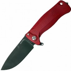 Нож складной SR-22 Mini Ball-Bearing Flipper, Red Solid® Aluminum Handle, Black DLC-Coated Sleipner Stainless Steel