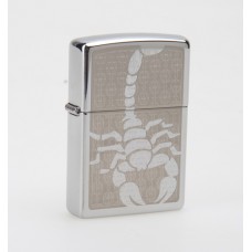 Зажигалка ZIPPO High Polish Chrome, латунь с никеле-хромовым покрыт., серебр., глянцевая, 36х56х12мм