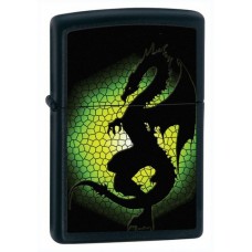 Зажигалка ZIPPO Dragon Black Matte, латунь с порошковым покрыт., черный, матовая, 36х56х12 мм