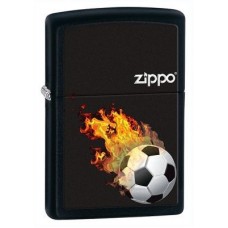 Зажигалка ZIPPO Soccer Black Matte, латунь с порошковым покрыт., черный, матовая, 36х56х12 мм