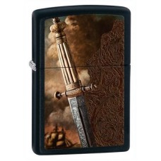 Зажигалка ZIPPO Black Matte, латунь с порошковым покрытием, черный, матовая, 36х56х12 мм