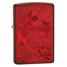 Зажигалка ZIPPO Stars Candy Apply Red, латунь с никеле-хром.покрыт, красный, матов, 36х56х12 мм