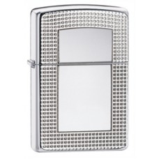 Зажигалка ZIPPO High Polish Chrome, латунь с никеле-хромовым покрыт., серебр.,глянц.,36х56х12мм