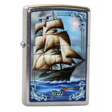 Зажигалка ZIPPO Mazzi Street Chrome,латунь с ник-хром.покрыт.,серебр.,матов.,36х12x56 мм