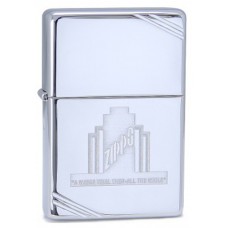 Зажигалка ZIPPO Classic, латунь с покрытием High Polish Chrome, серебристый, глянцевая, 36х12x56 мм