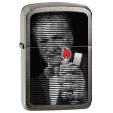 Зажигалка ZIPPO 1941 Replica™, латунь с покрытием Black Ice®, чёрная, глянцевая, 36х12x56 мм