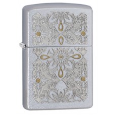 Зажигалка ZIPPO Satin Chrome, латунь с никеле-хром. покрыт., серебристый, матов., 36х12х56 мм