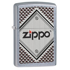 Зажигалка ZIPPO Red&chrome Street Chrome,латунь с ник.-хром. покрыт.,серебр.,матов., 36х12х56 мм