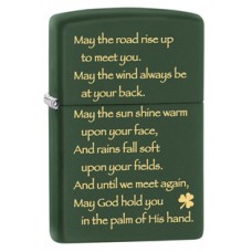 Зажигалка ZIPPO Green Matte, латунь с порошковым покрытием, темно-зеленый, матовая, 36х12х56 мм