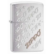 Зажигалка ZIPPO Classic, латунь с покрытием Brushed Chrome, серебристый, матовая, 36х12x56 мм