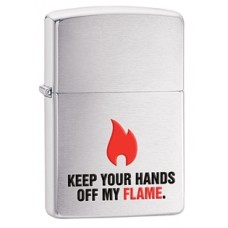 Зажигалка ZIPPO Keep Your..., латунь с покрытием Brushed Chrome, серебристый, матовая, 36х12x56 мм