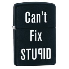 Зажигалка ZIPPO Can't .., латунь с покрытием Black Matte, черный, матовая, 36х12x56 мм