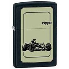 Зажигалка ZIPPO Race Сar, латунь с покрытием Black Matte, чёрный, матовая, 36х12x56 мм