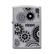 Зажигалка ZIPPO 207 Cog Wheels, латунь/сталь с покрытием Street Chrome™, серебристая, 36x12x56 мм