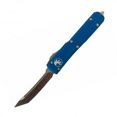 Автоматический фронтальный нож Microtech Ultratech Contoured Chassis Blue Tanto