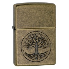 Зажигалка ZIPPO Classic с покрытием Antique Brass™, латунь/сталь, медная, матовая,