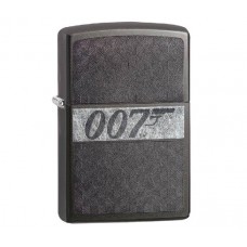 Зажигалка ZIPPO James Bond с покрытием Black Ice®, латунь/сталь, чёрная, глянцевая, 36x12x56 мм