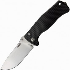 Нож складной SR-2 Mini, Solid® Black Anodized Aluminum Handle, Satin Finish Sleipner Stainless Steel