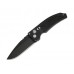 Автоматический складной нож EX-03 Auto, Stone-Tumbled Drop Point Blade, Black Handle 8.89 см.