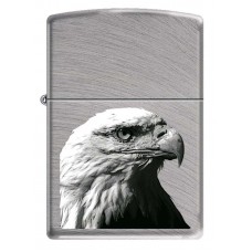 Зажигалка ZIPPO Орёл, с покрытием Chrome Arch, латунь/сталь, серебристая, матовая, 36x12x56 мм