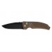 Автоматический складной нож EX-03 Auto, Black Drop Point Blade, Matte Brown Handle 8.89 см.