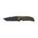 Автоматический складной нож EX-01 Auto, Black Tanto Blade, OD Green Aluminum Handle 8.89 см.