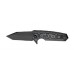 Нож складной EX-02 Tanto Flipper, Black/Gray G-Mascus® G10 Handle, Black Blade 9.52 см.