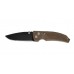 Нож складной EX-03 Stone-Tumbled Drop Point Blade, Matte Brown Handle 8.89 см.