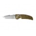 Автоматический складной нож EX-01 Auto, Stone-Tumbled Tanto Blade, OD Green Aluminum Handle 8.89 см.