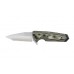 Нож складной EX-02 Tanto Flipper, Black/Green G-Mascus® G10 Handle, Satin Finish Blade 9.52 см.