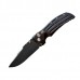 Нож складной EX-01 Black Drop Point Blade, Black Aluminum Handle 10.16 см.