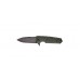 Нож складной EX-02 Spear Point Flipper, Black/Green G-Mascus® G10 Handle, Black Blade 8.57 см.