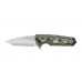 Нож складной EX-02 Tanto Flipper, Gray/Green G-Mascus® G10 Handle, Stone-Tumbled Blade 9.52 см.