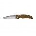 Нож складной EX-01 Stone-Tumbled Drop Point Blade, Green Aluminum Handle 10.16 см.