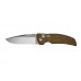 Нож складной EX-01 Stone-Tumbled Drop Point Blade, Green Aluminum Handle 8.89 см.