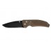 Нож складной EX-03 Black Drop Point Blade, Matte Brown Handle 10.16 см.