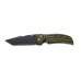 Нож складной EX-01 Black Tanto Blade, OD Green Aluminum Handle 10.16 см.