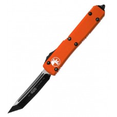 Автоматический выкидной нож Ultratech S/E, Contoured Chassis Orange, 2-Tone Finish Tanto Point Elmax