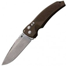 Складной нож EX-03 Stone-Tumbled Drop Point Blade, Matte Brown Handle