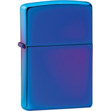 Зажигалка ZIPPO Classic с покрытием High Polish Indigo, латунь/сталь, синяя, глянцевая, 36x12x56 мм