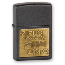 Зажигалка ZIPPO Black Crackle, латунь с порошковым покрытием, черный, матовая, 36х56х12 мм