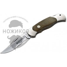 Складной нож Böker Optima Micarta, сталь 440C Satin, рукоять нейзильбер/микарта, 113005