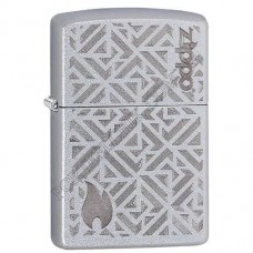 Зажигалка ZIPPO с покрытием Satin Chrome, латунь/сталь, серебр., матовая, 36x12x56 мм