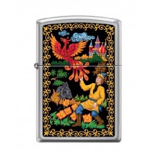 Зажигалка ZIPPO Жар-Птица, латунь/сталь с покрытием High Polish Chrome, серебристая, 36x12x56 мм