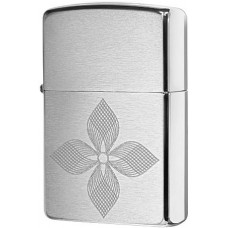 Зажигалка ZIPPO 200 Wavey с покрытием Brushed Chrome, латунь/сталь, серебристая, матовая, 36x12x56 м